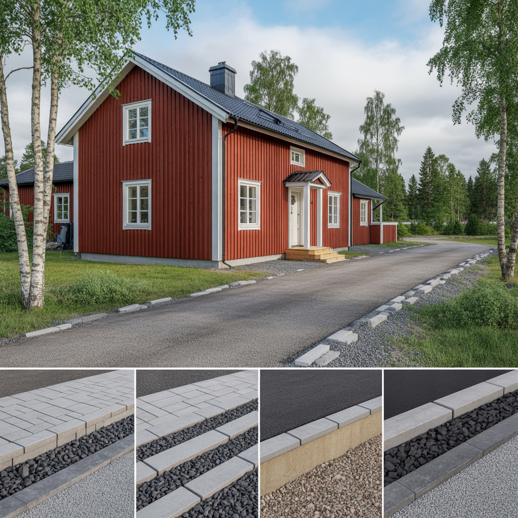 barlager till garageuppfart jamforelse av material och pris