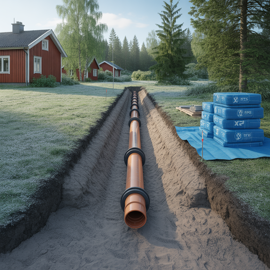 rorgrav for spillvatten djup lutning och frostskydd checklis